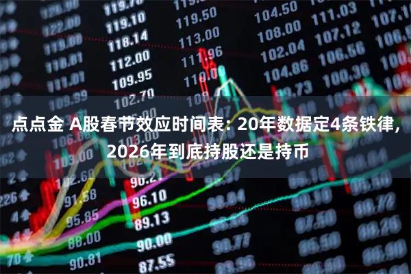 点点金 A股春节效应时间表: 20年数据定4条铁律, 2026年到底持股还是持币
